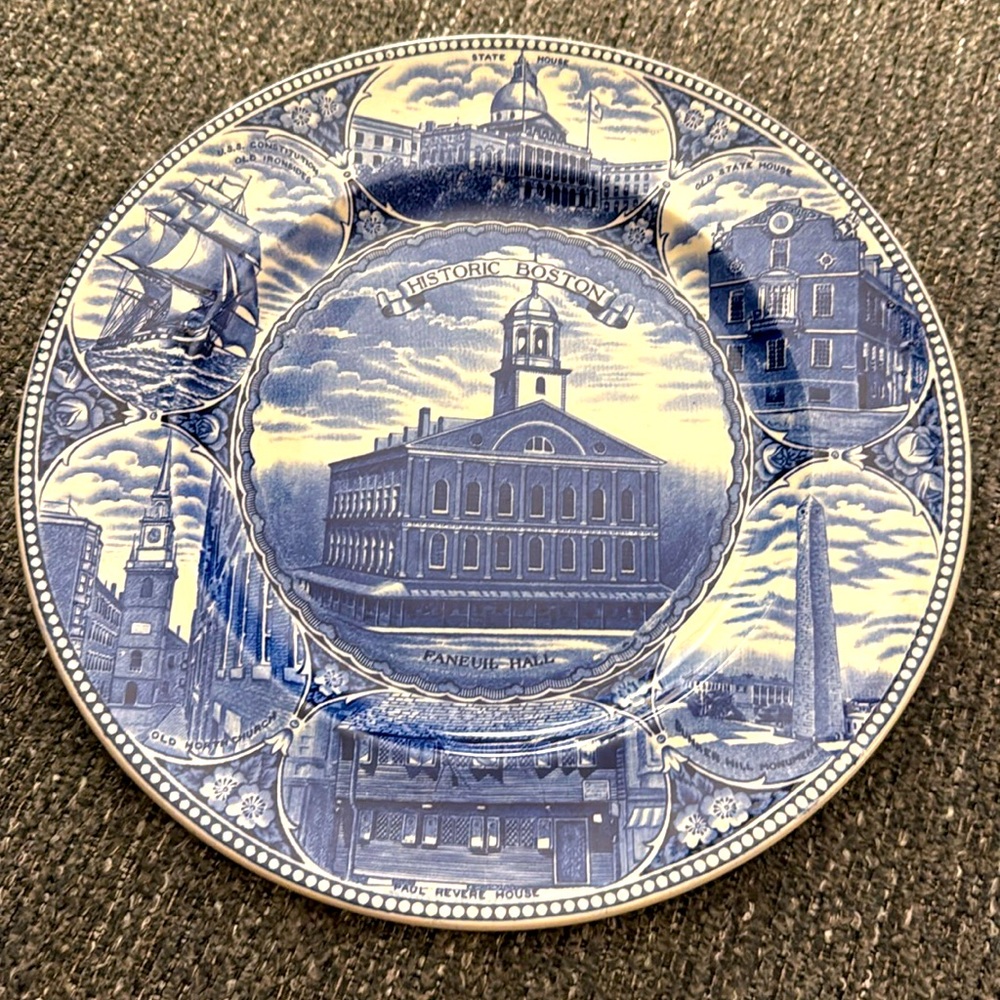 Historic Boston 10” plate by Adams/Jonroth in Staffordshire, England